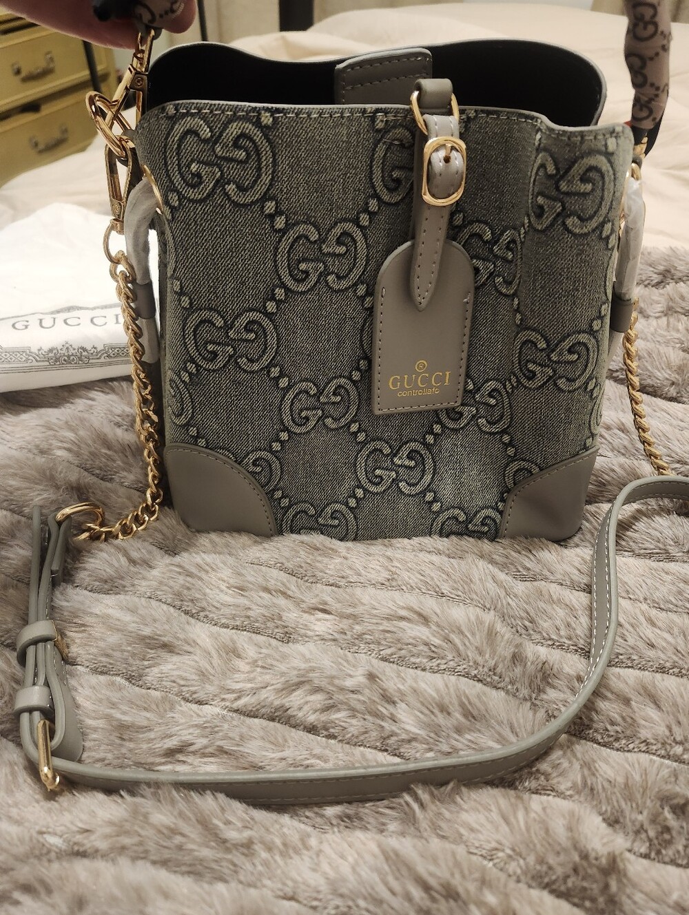 Monogram Denim Crossbody